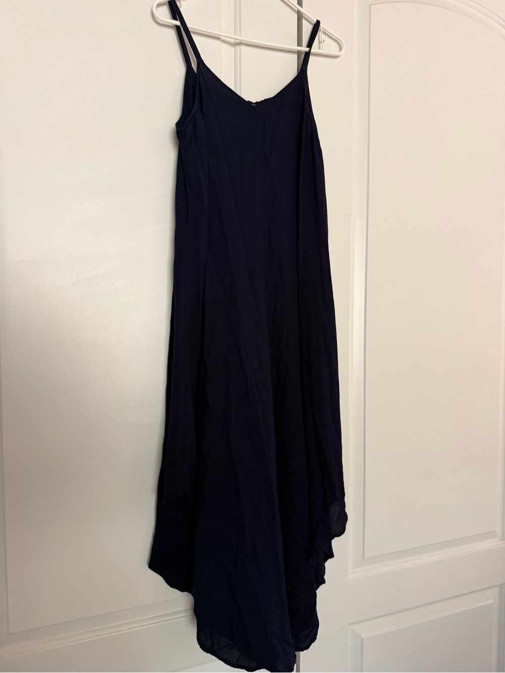MSK Navy Spaghetti Strap Slip Jumpsuit